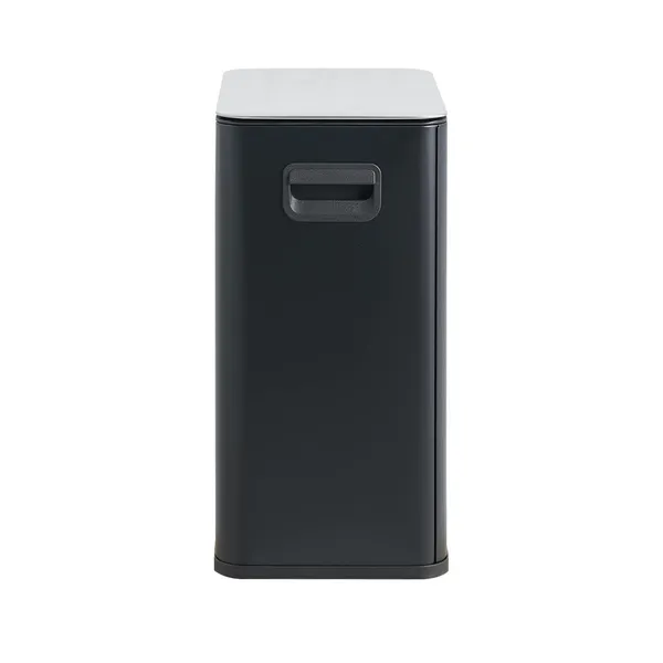10L/2.6 Gallon Rectangular Step Trash Can, Stainless Steel Garbage Can with Foot Pedal, Removable Inner Bucket with Grip Groove and Side Handle for Kitchen Bathroom Office, Black - Image 6
