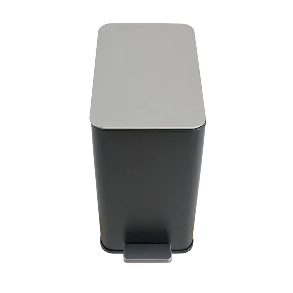 10L/2.6 Gallon Rectangular Step Trash Can, Stainless Steel Garbage Can with Foot Pedal, Removable Inner Bucket with Grip Groove and Side Handle for Kitchen Bathroom Office, Black - Image 9