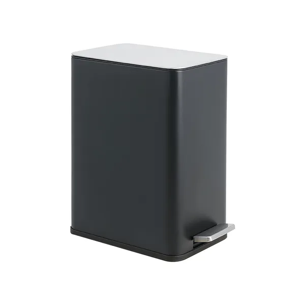10L/2.6 Gallon Rectangular Step Trash Can, Stainless Steel Garbage Can with Foot Pedal, Removable Inner Bucket with Grip Groove and Side Handle for Kitchen Bathroom Office, Black - Image 11