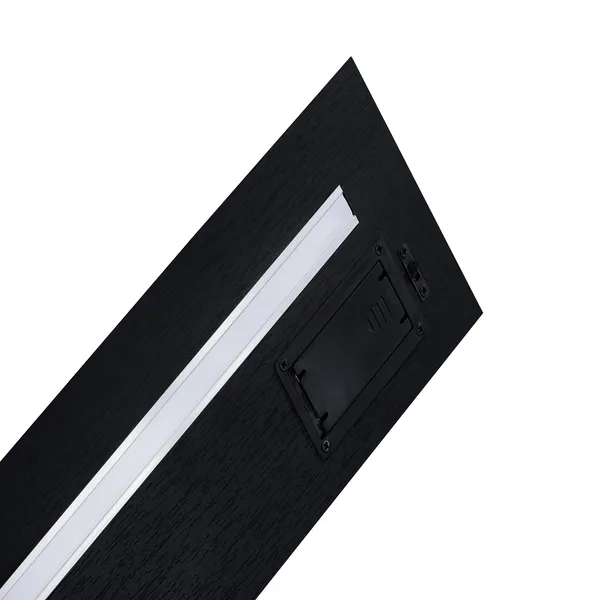 2-Piece Floating Wall Shelves w/LED Light, 18.11 Wood Wall Mounted Shelves for Bedroom, Bathroom, Living Room, Kitchen, Storage Shelf for Books, Plants & Decor, Invisible Brackets, Black - Image 10