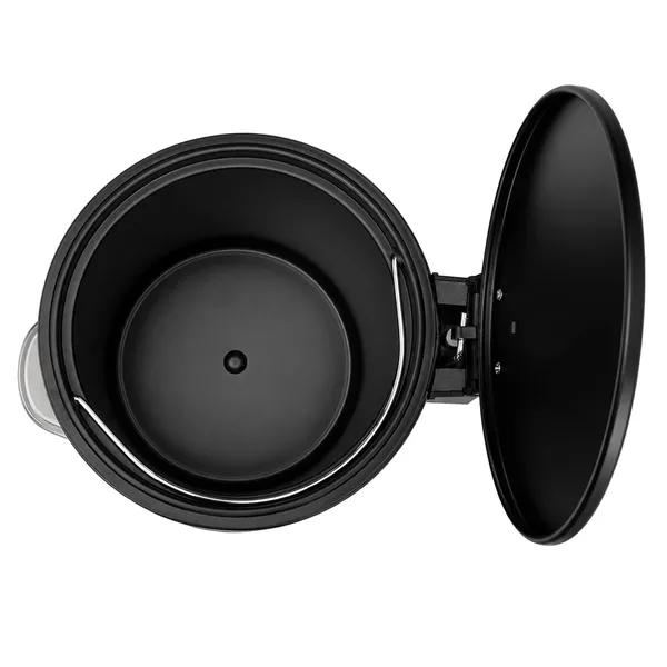 3L/0.8 Gallon Round Step Trash Can, Small Stainless Steel Bathroom Garbage Can with Foot Pedal and Removable Inner Bucket for Bathroom, Bedroom, Office, Black - Image 3