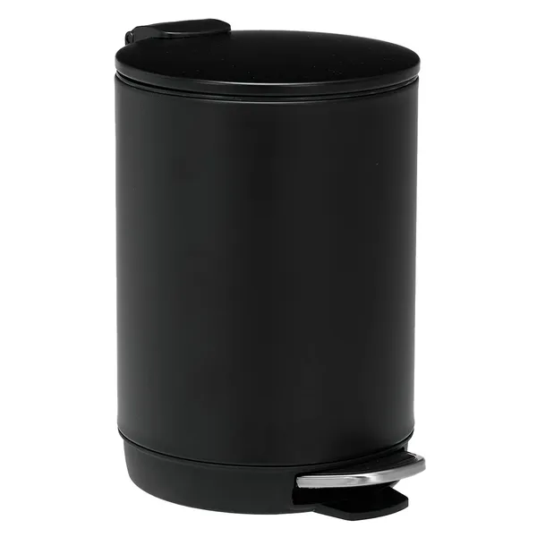 3L/0.8 Gallon Round Step Trash Can, Small Stainless Steel Bathroom Garbage Can with Foot Pedal and Removable Inner Bucket for Bathroom, Bedroom, Office, Black - Image 12