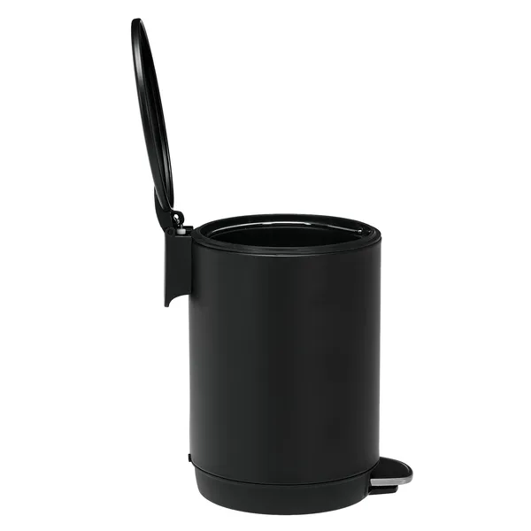 3L/0.8 Gallon Round Step Trash Can, Small Stainless Steel Bathroom Garbage Can with Foot Pedal and Removable Inner Bucket for Bathroom, Bedroom, Office, Black - Image 5