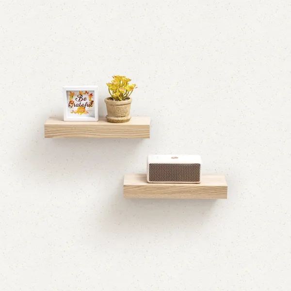 Floating Shelves 11.8 Wall Mounted Wood Shelves for Bathroom, Bedroom, Living Room, Kitchen, Hanging Shelf for Books/Storage/Decor with Invisible Brackets, Maple - Image 7